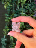 Rose Quartz fairy carving