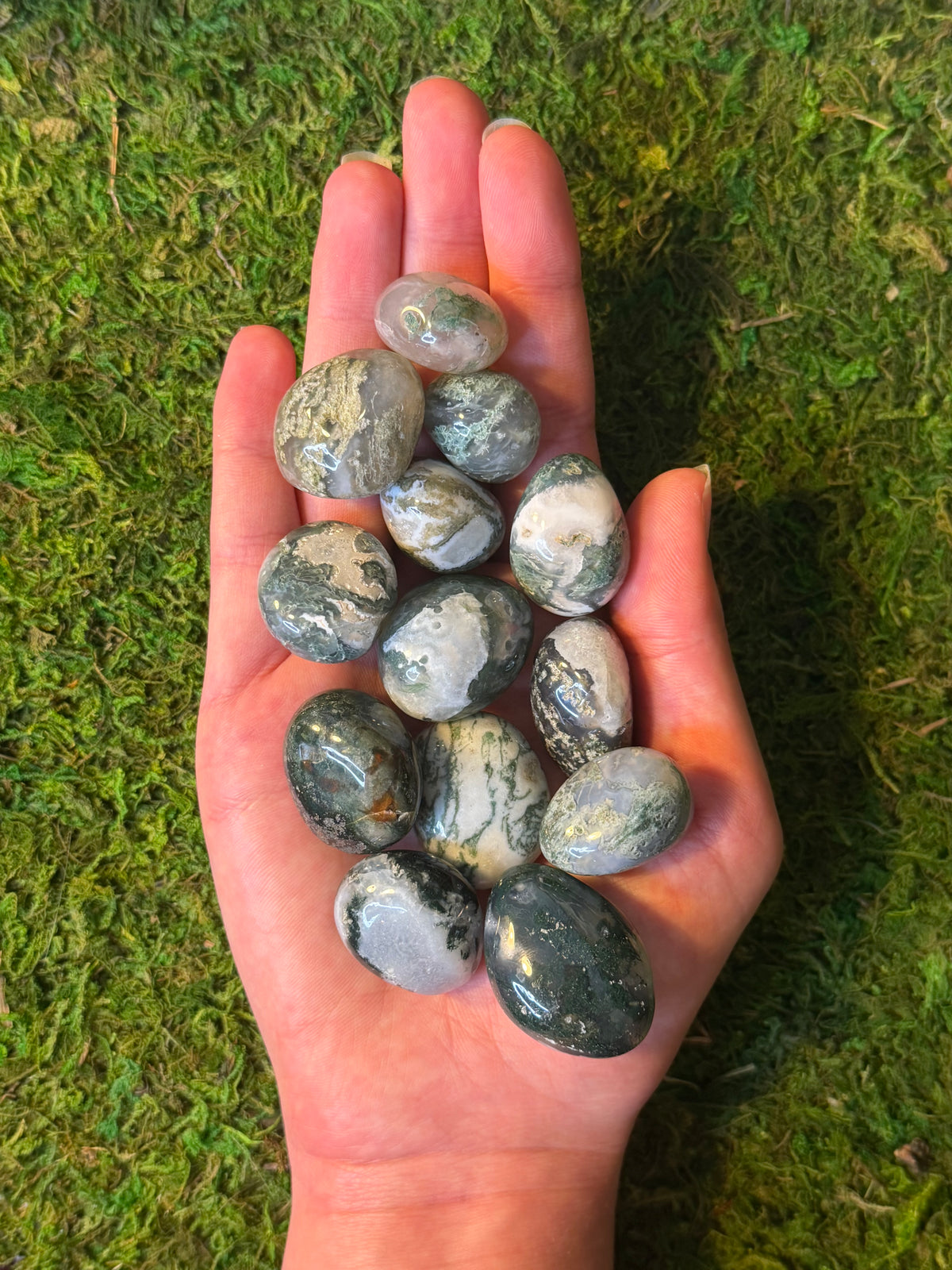 Moss Agate Tumble