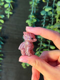 Strawberry Quartz Dragon Carving