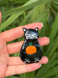 Pumpkin Cat Handmade Magnet